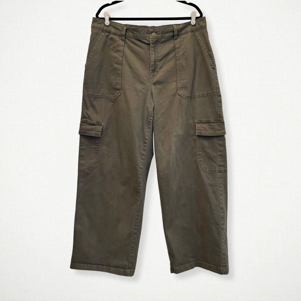 Wild Fable Womens XXL Olive Green Cargo Pants Cotton Utility Straight Leg